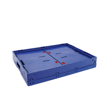 Klappboxen 800x600x450 mm, blau, Handgriffe offen