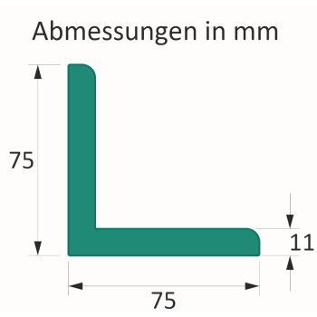 105 Stück L-Schaumprofil Kantenschutz 75x75 mm