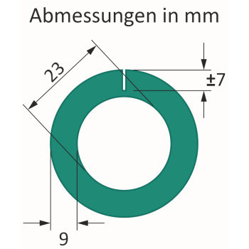100 Stück O-Schaumprofil 23x9 mm