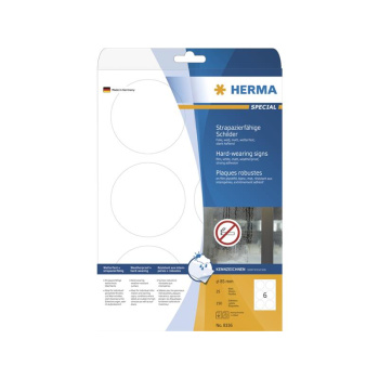HERMA Schilder strapazierfähig A4 Ø 85 mm...