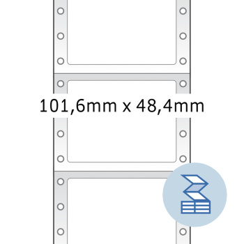HERMA Computeretiketten weiß 101,6x48,4 mm Papier matt 6000 St.