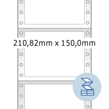 HERMA Computeretiketten weiß 210,82x150 mm perforiert Papier matt 1000 St.